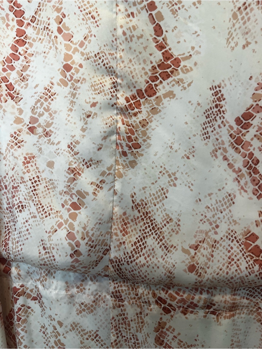 Lightweight Cream & Rust Snake-Print Robe jacket - Picture 5 of 8